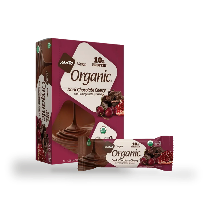NuGo Organic Dark Chocolate Pomegranate Protein Bar 12 x 50g
