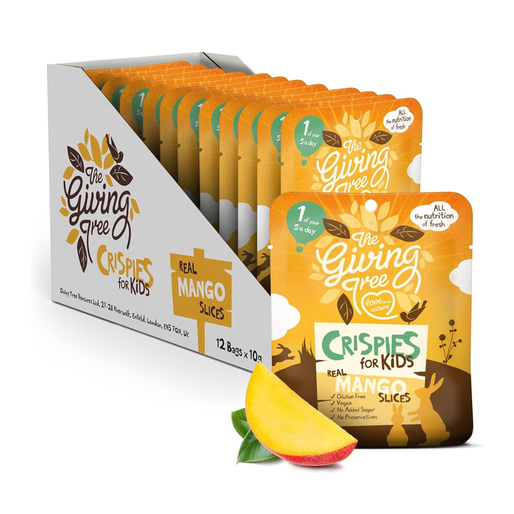 The Giving Tree Freeze Dried Mango Crispies for Kids 12 x 10g
