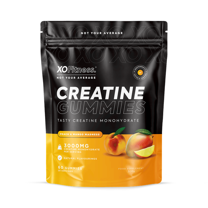 XO Fitness Creatine Gummies - 60 Count - Peach & Mango