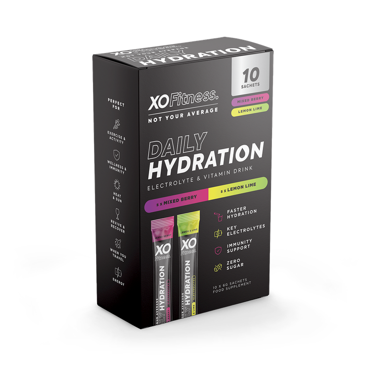 XO Fitness Hydration Sachets Mixed Pack - 20 Pack - 5 Flavours