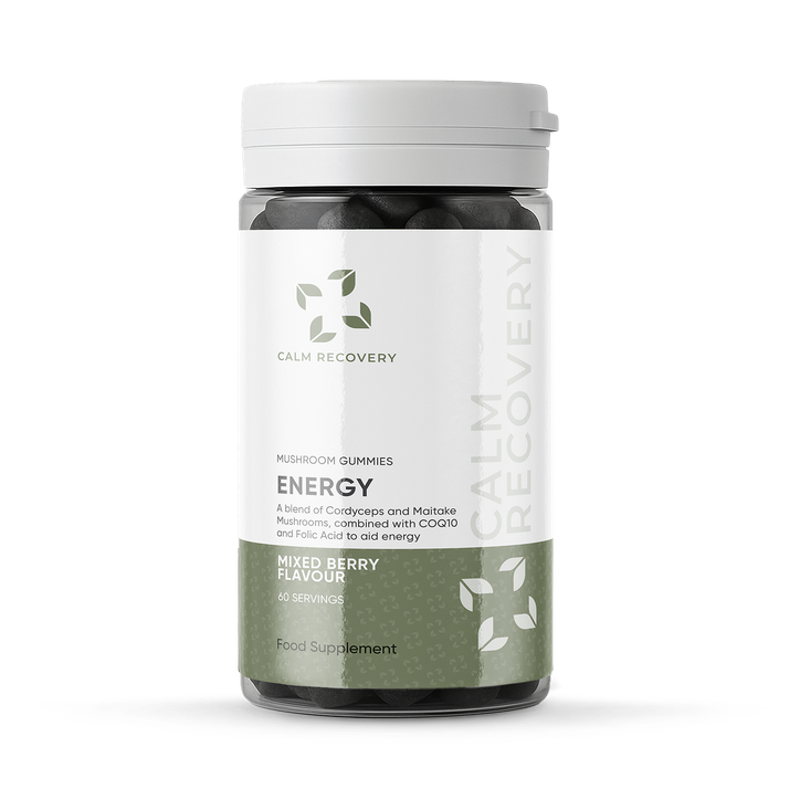 Calm Recovery Engery Mushroom Gummies 60 Servings with Maitake and Cordyceps, Advanced Functional Mushroom Complex, Mushrooms Supplement, to Support Energy
