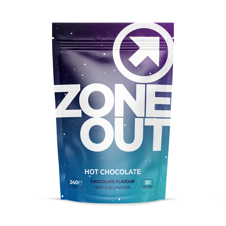 Calm Recovery Zone Out Mushroom Hot Chocolate 240g, 30 Servings with Cordyceps, Chaga Stevia, Yellow Maca Root & Ashwagandha - Advanced Functional Mushrooms Complex, Mushroom Supplement
