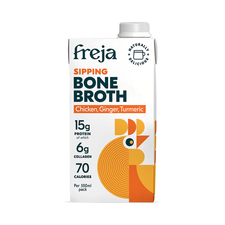 Freja Sipping Bone Broth Chicken, Ginger & Turmeric Chicken 500 Ml