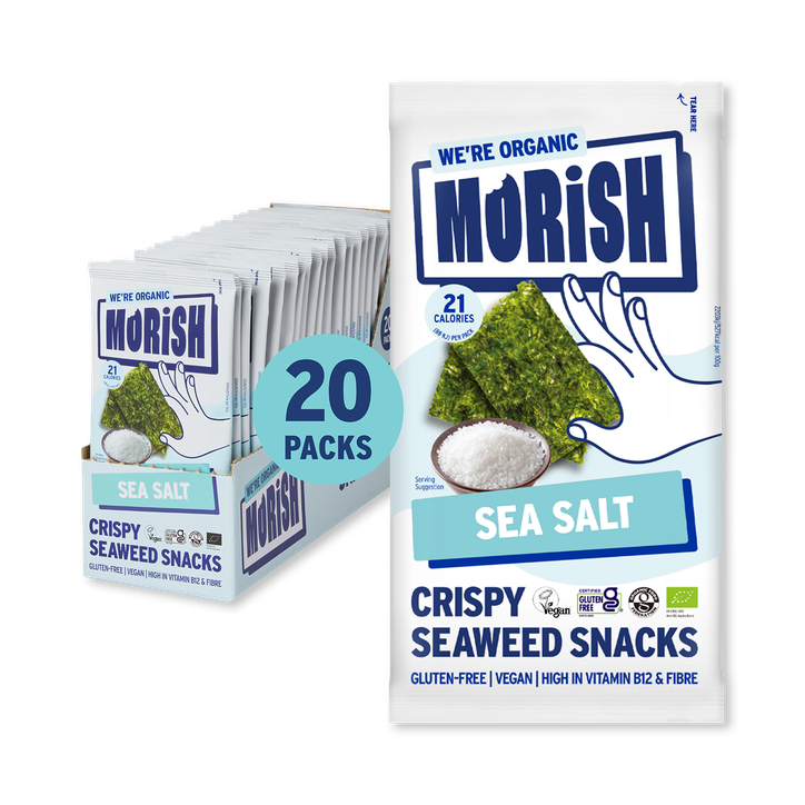Morish Snacks Organic Sea Salt Seaweed Snacks 20x4g