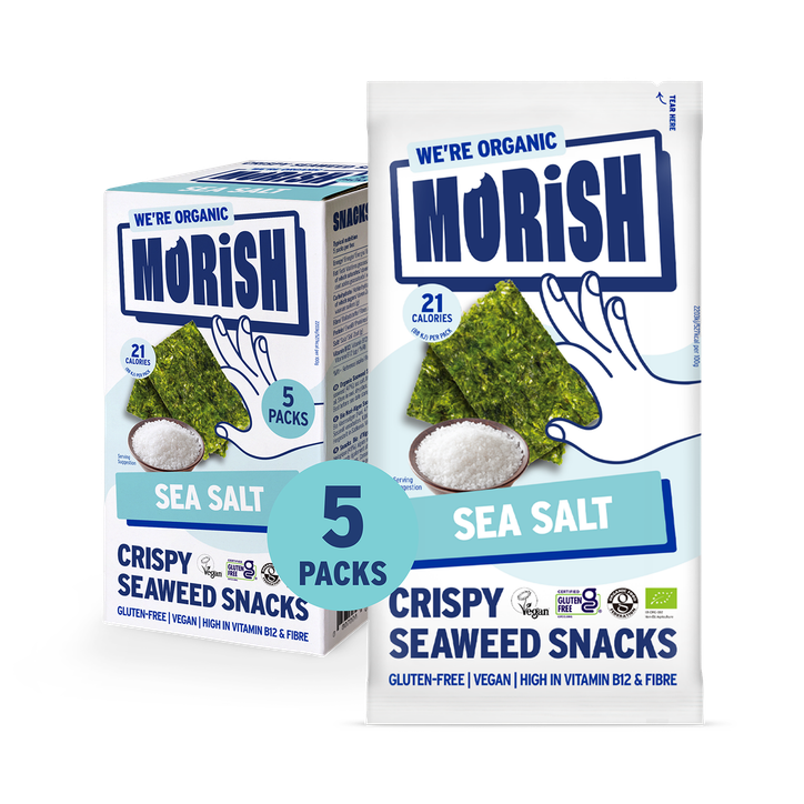 Morish Snacks Organic Sea Salt Seaweed Snacks 5x4g