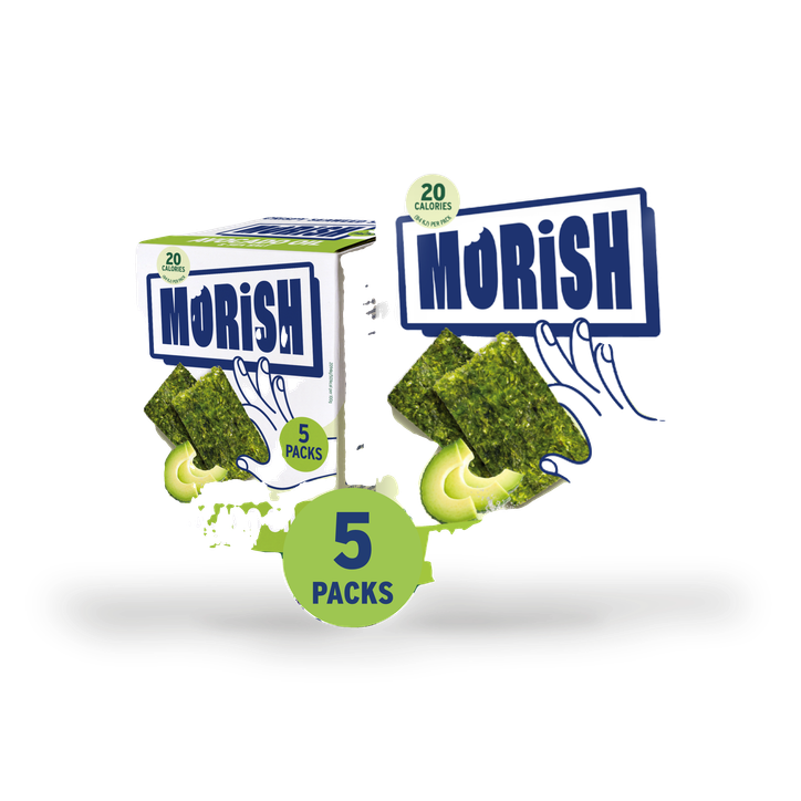 Morish Snacks Crispy Avocado Oil Seaweed Snacks 5x4g