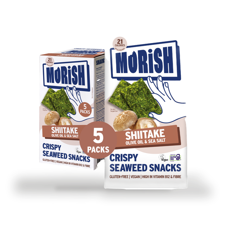 Morish Snacks Crispy Shiitake Seaweed Snacks 5x4g
