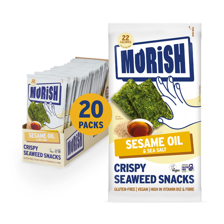 Morish Snacks Crispy Sesame Oil Seaweed Snacks 20x4g