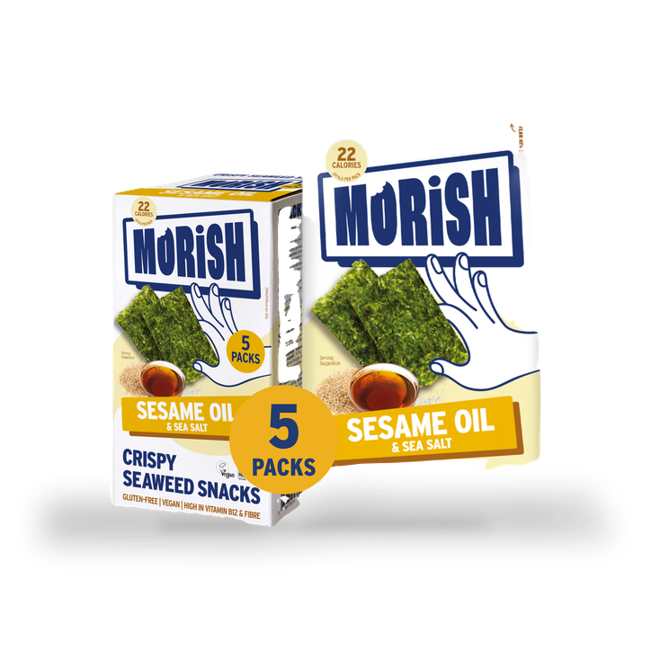 Morish Snacks Crispy Sesame Oil Seaweed Snacks 5x4g