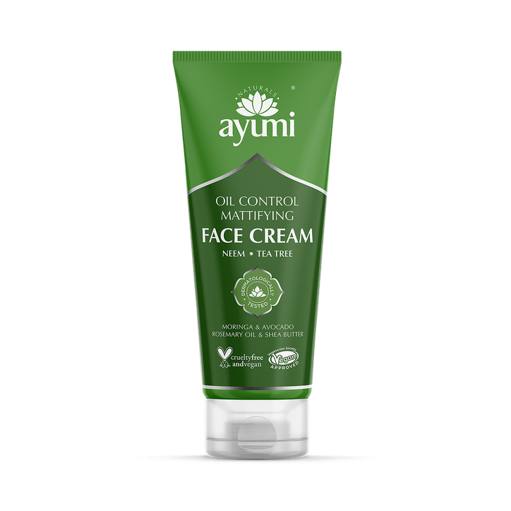Neem & Tea Tree Oil Control Face Cream, Daily Mattifying Moisturiser for Oily and Acne-Prone Skin 100ml