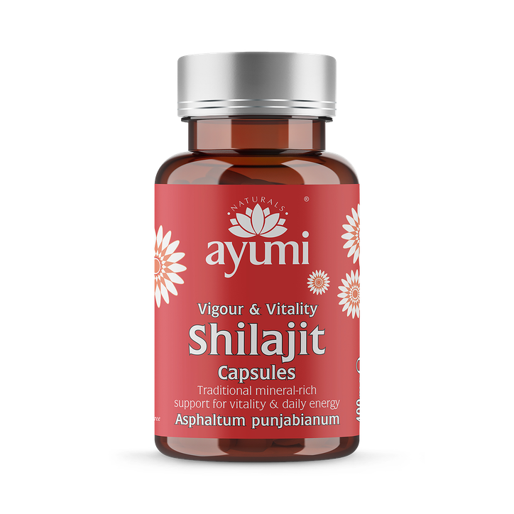 Ayumi Shilajit Vegan Capsules, Natural Energy and Vitality | High Potency 60 Capsules