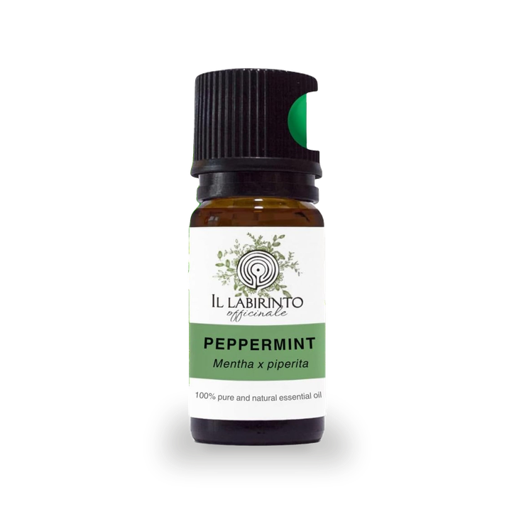 Il Labirinto Officinale Peppermint Essential Oil - Food Grade Peppermint Essential Oil for Diffusers, Humidifiers and Aromatherapy, Vegan and Pure Organic Formula - 10 ml