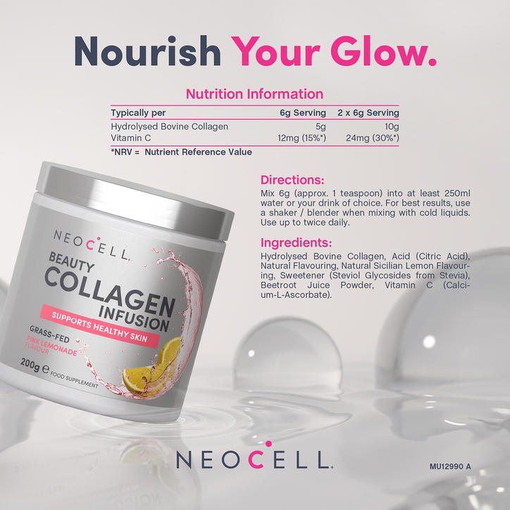 Neocell Beauty Collagen Infusion - Pink Lemonade 200g Powder image 6