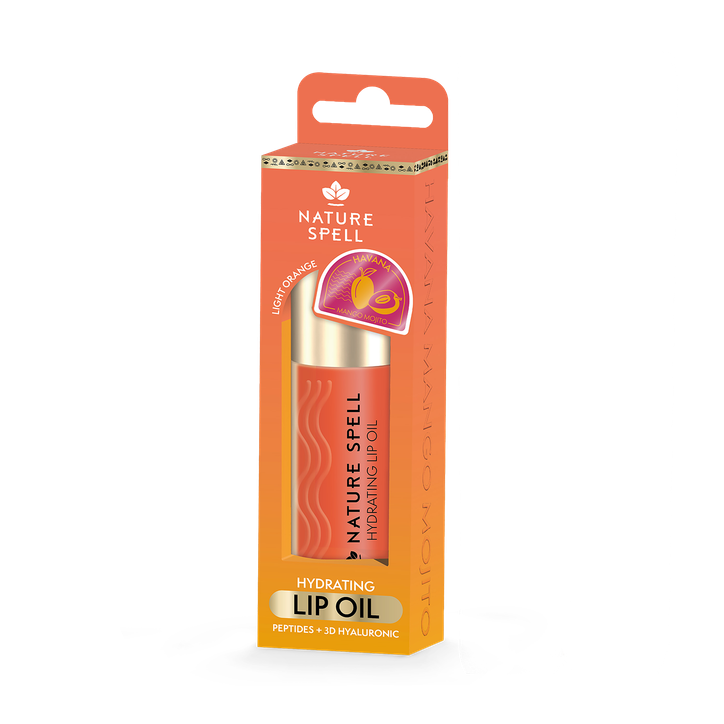 Nature Spell Nature Spell Nature Spell Hydrating Lip Oil 6ml Havana Mango Mojito - Light Orange Non-Shimmer Havana Mango Mojito - Light Orange Non-Shimmer