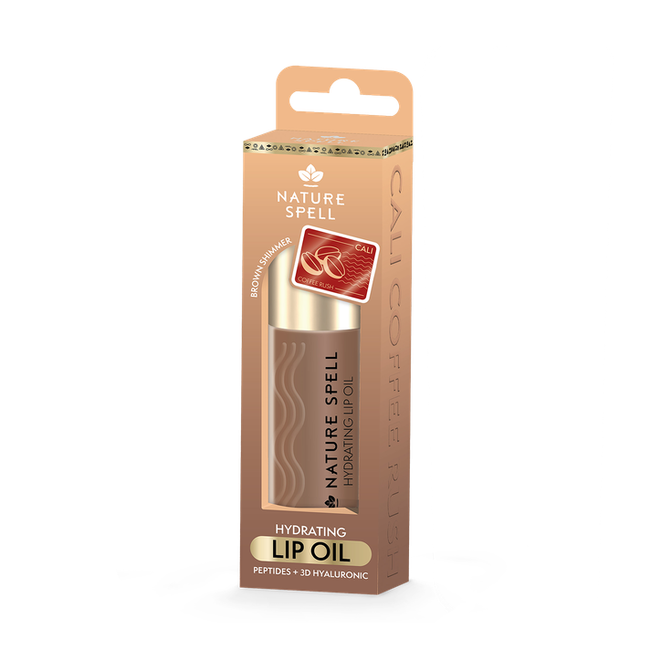 Nature Spell Nature Spell Nature Spell Hydrating Lip Oil 6ml Cali Coffee Rush - Brown Shimmer Cali Coffee Rush - Brown Shimmer