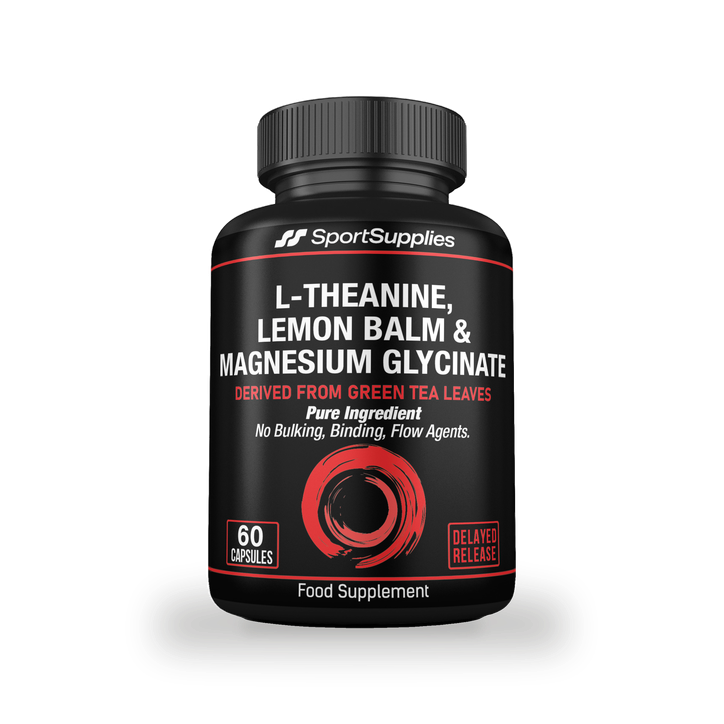 L-Theanine with Chelated Magnesium Glycinate and Lemon Balm Extract for Clam Night & Reset