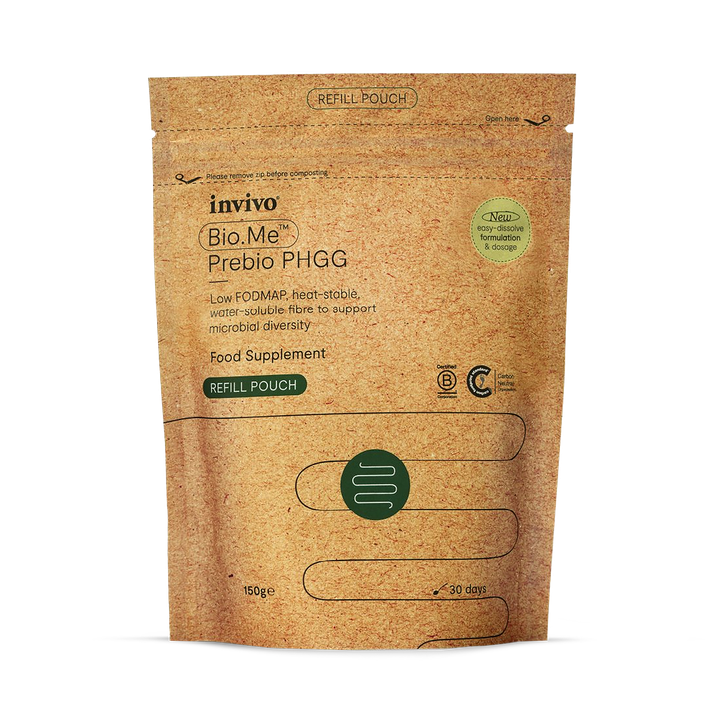 Bio.me Prebio PHGG 150g. Prebiotic Fibre Powder. Refill Pouch