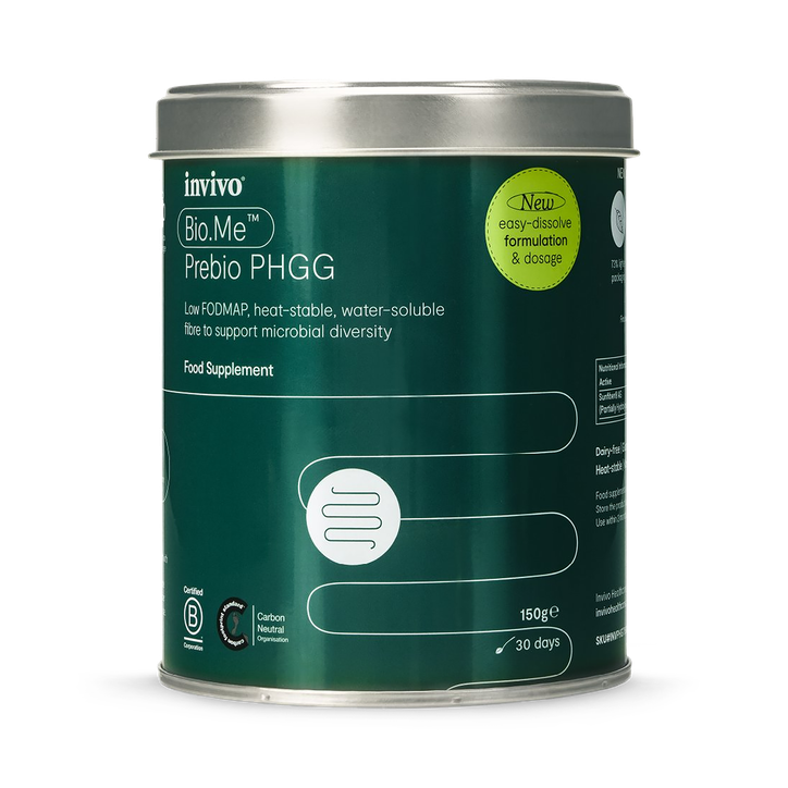 Invivo Prebio PHGG 150g. Prebiotic Fibre Powder. Tin