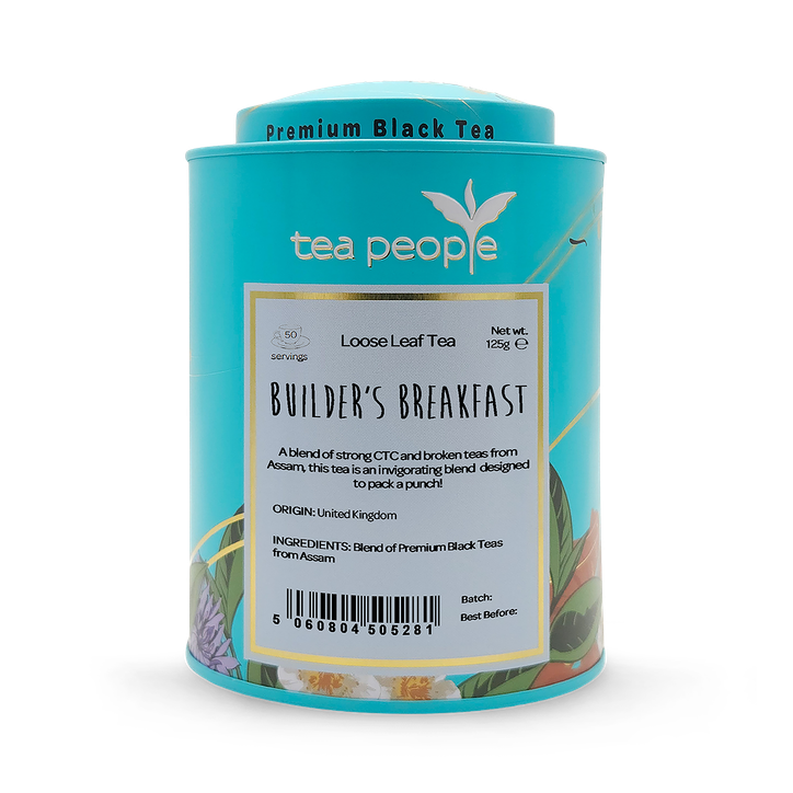 Tea People Builder's Breakfast - Loose Leaf Black Tea - 125g Tin Caddy