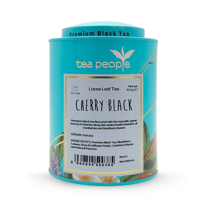 Tea People Cherry Black - Loose Leaf Black Tea - 100g Tin Caddy