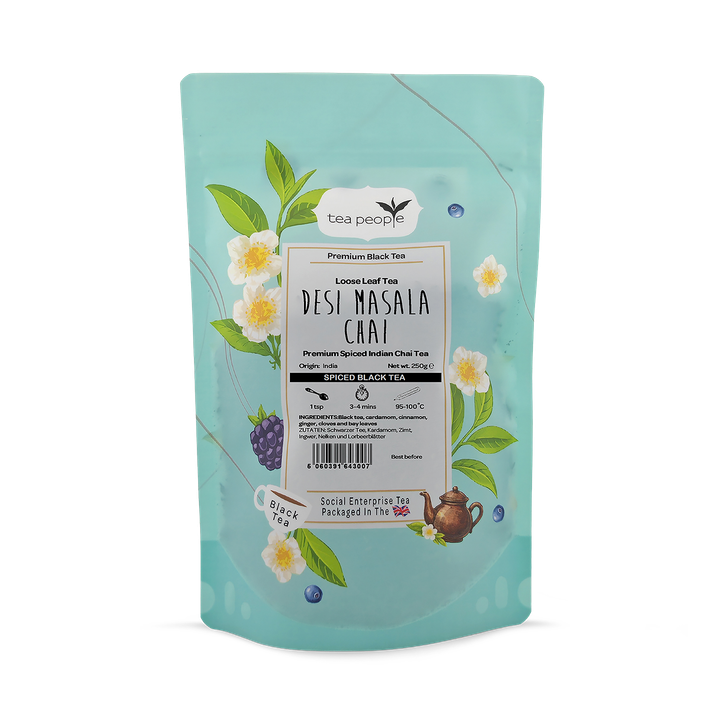 Tea People Desi Masala Chai - Loose Leaf Black Tea - 250g Refill Pack