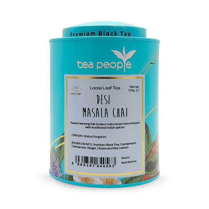 Tea People Desi Masala Chai - Loose Leaf Black Tea - 125g Tin Caddy