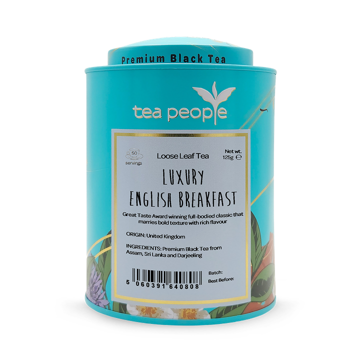 Tea People Luxury English Breakfast - Loose Leaf Black Tea - 125g Tin Caddy
