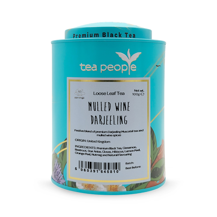 Tea People Mulled Wine Darjeeling - Loose Leaf Black Tea - 100g Tin Caddy