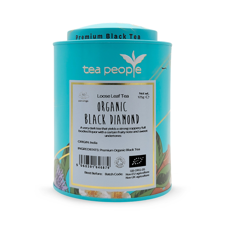 Tea People Organic Black Diamond - Loose Leaf Black Tea - 125g Tin Caddy