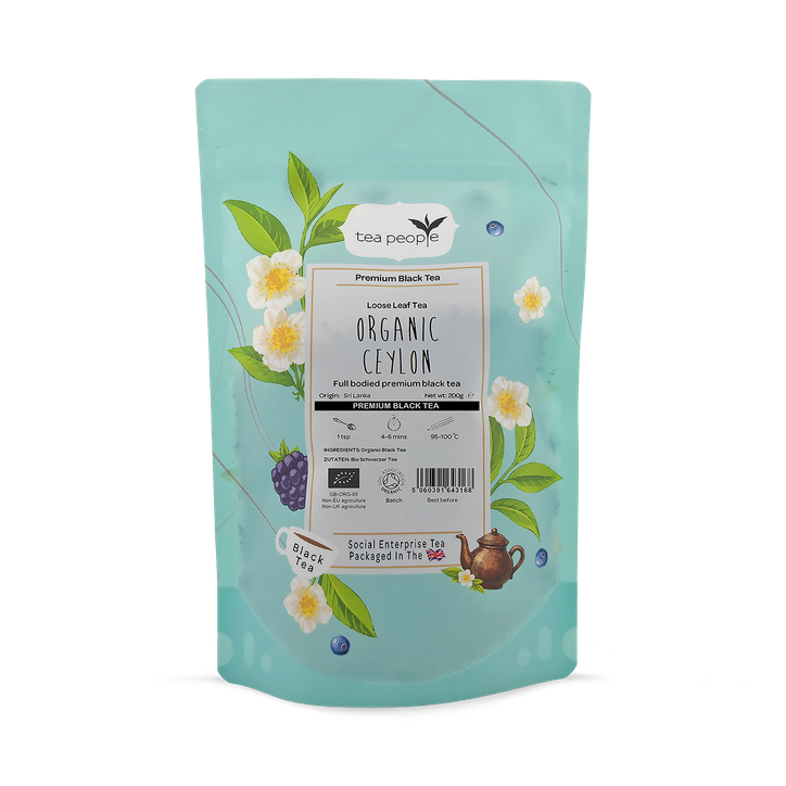 Tea People Organic Ceylon Black - Loose Leaf Black Tea - 200g Refill Pack