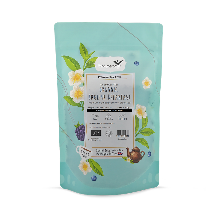 Tea People Organic English Breakfast - Loose Leaf Black Tea - 250g Refill Pack