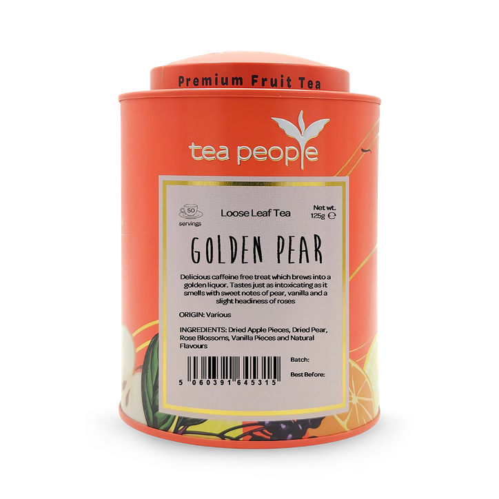 Tea People Golden Pear - Loose Leaf Fruit Tea - 125g Tin Caddy
