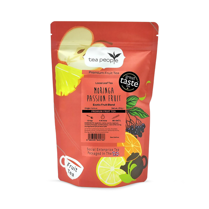 Tea People Moringa Passion Fruit - Loose Leaf Fruit Tea - 250g Refill Pack