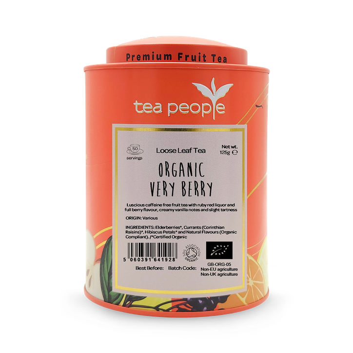 Tea People Organic Very Berry - Loose Leaf Fruit Tea - 125g Tin Caddy