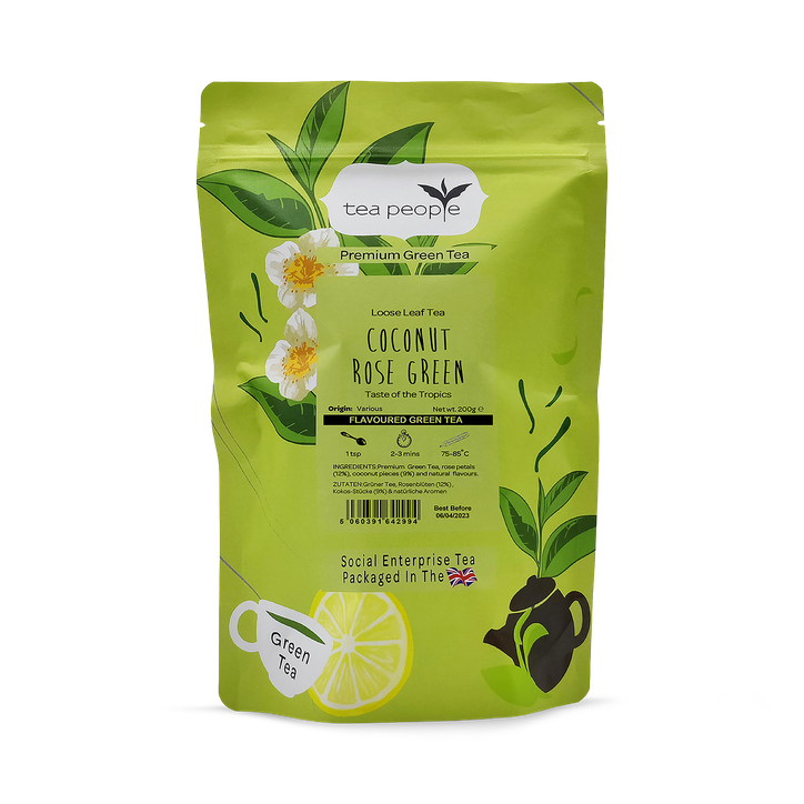 Tea People Coconut Rose Green - Loose Leaf Green Tea - 200g Refill Pack