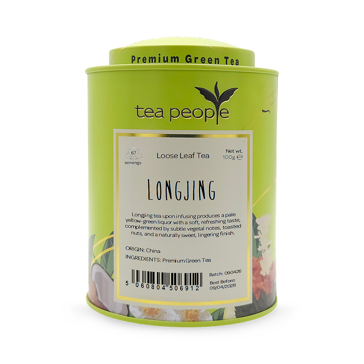 Tea People Longjing Dragon Well - Loose Leaf Green Tea - 100g Tin Caddy
