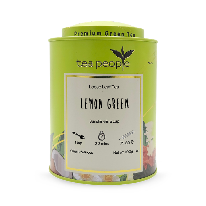 Tea People Lemon Green - Loose Leaf Green Tea - 100g Tin Caddy