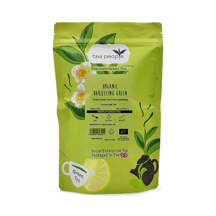 Tea People Organic Darjeeling Green - Loose Leaf Green Tea - 200g Refill Pack
