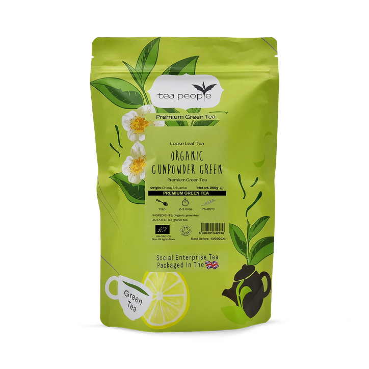 Tea People Organic Gunpowder Green - Loose Leaf Green Tea - 250g Refill Pack