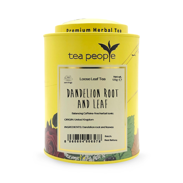 Tea People Dandelion Root and Leaf - Loose Leaf Herbal Tea - 125g Tin Caddy