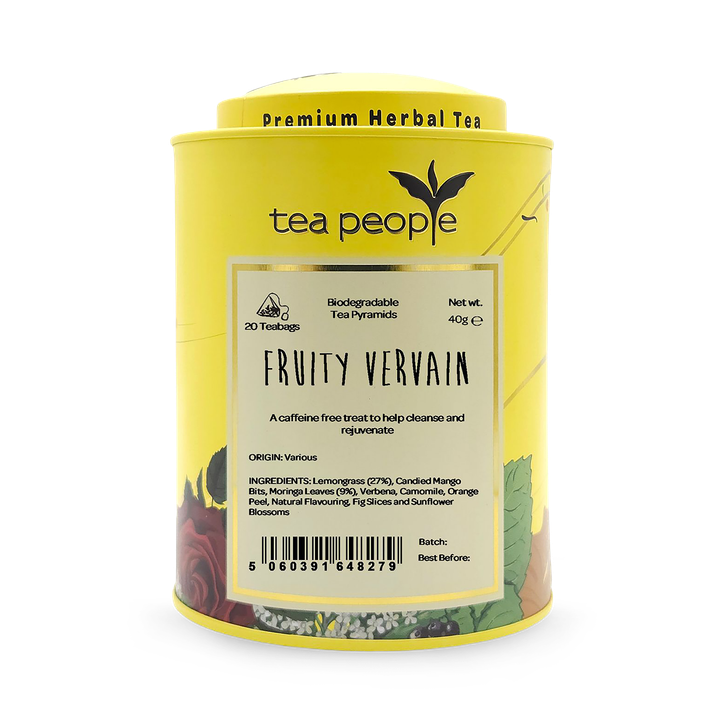 Tea People Fruity Vervain - Loose Leaf Herbal Tea - 75g Tin Caddy