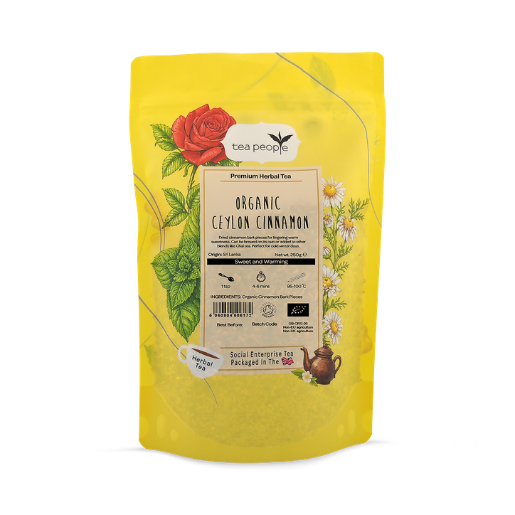 Tea People Organic Ceylon Cinnamon - Loose Leaf Herbal Tea - 250g Refill Pack