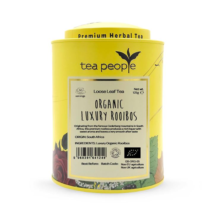 Tea People Organic Luxury Rooibos  - Loose Leaf Herbal Tea - 125g Tin Caddy