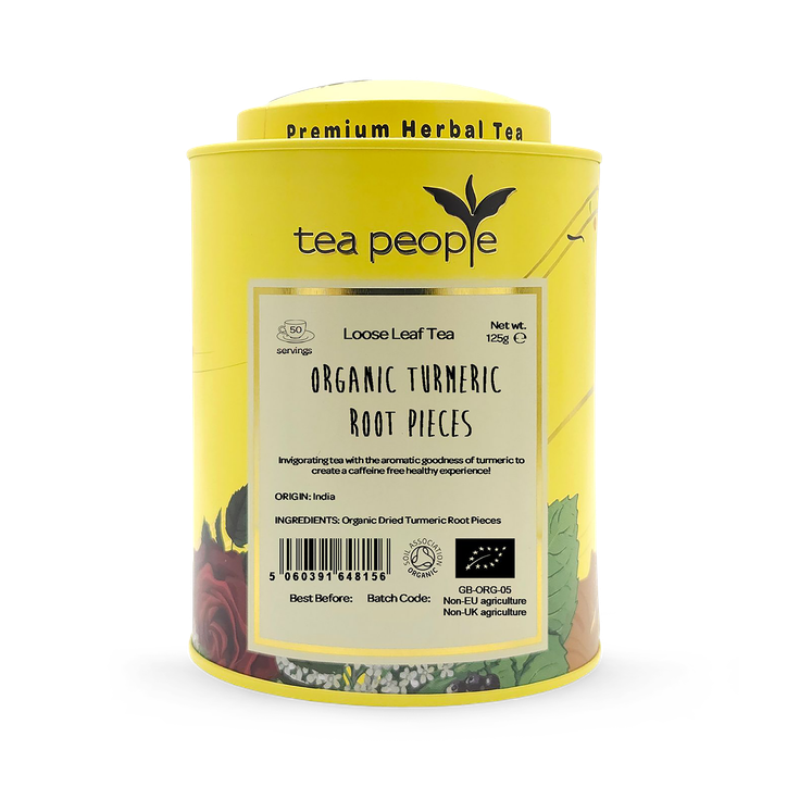 Tea People Organic Turmeric - Loose Leaf Herbal Tea - 125g Tin Caddy