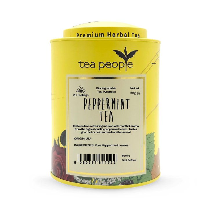 Tea People Peppermint Tea - Loose Leaf Herbal Tea - 60g Tin Caddy