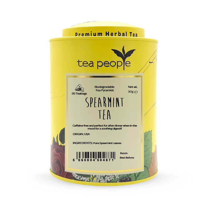 Tea People Spearmint Tea - Loose Leaf Herbal Tea - 60g Tin Caddy