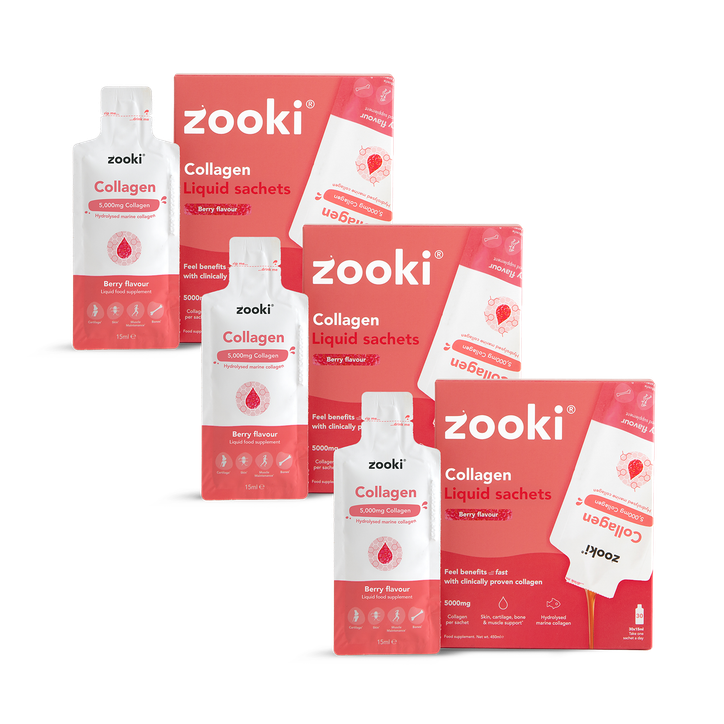 Zooki Marine Collagen 5,000mg Berry Flavour 90 Sachets Bundle