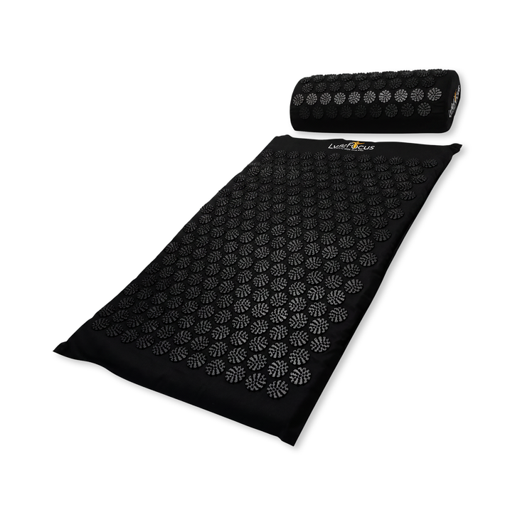 LyfeFocus Acupressure Mat & Pillow Black
