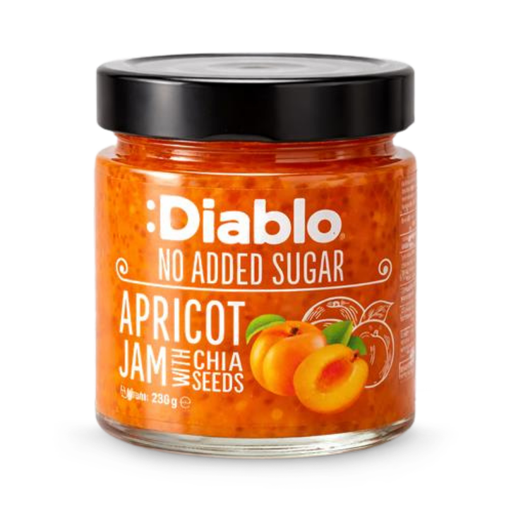 Diablo No Added Sugar Apricot Jam 230g
