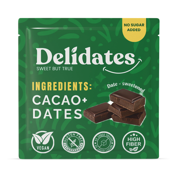 Delidates Date Sweetened Dark Chocolate 40g